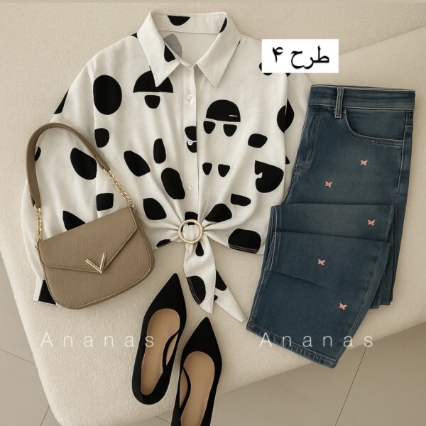شومیز حلقه دار کد 40556 - Image 9