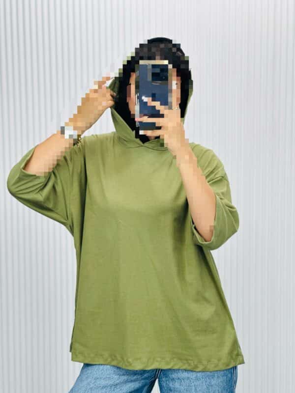 تیشرت کلاهدار کد 30131 - Image 4