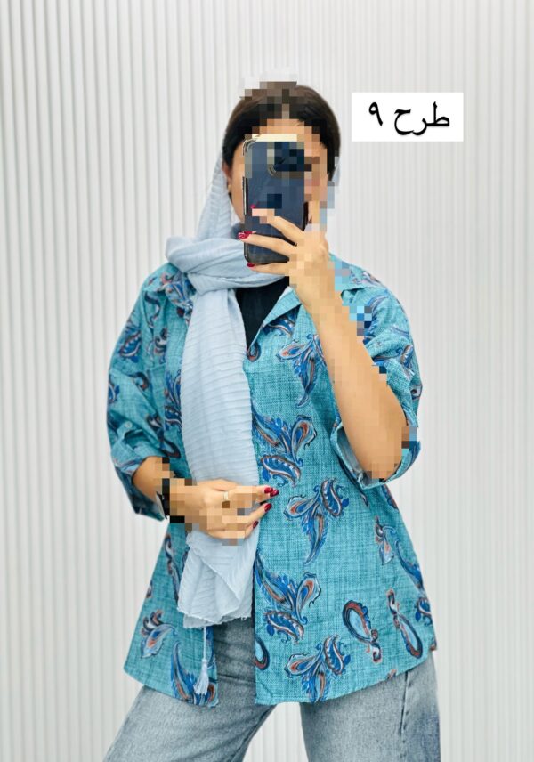 شومیز مانتویی ایتالیا کد 40561 - Image 9