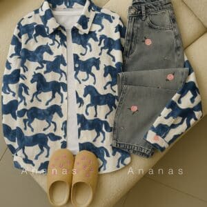 شومیز مانتویی horse کد 40575