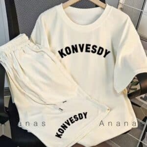 تیشرت تک konvesdy سفید کد 30159