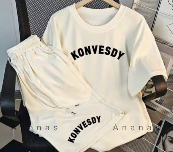 تیشرت تک konvesdy سفید کد 30159