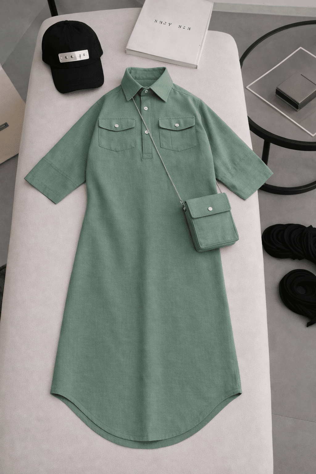 پیراهن کفتان مهتاب کد 80106 - Image 10