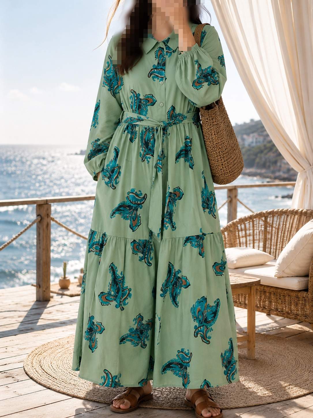 پیراهن ساحلی نقش کد 80131 - Image 2