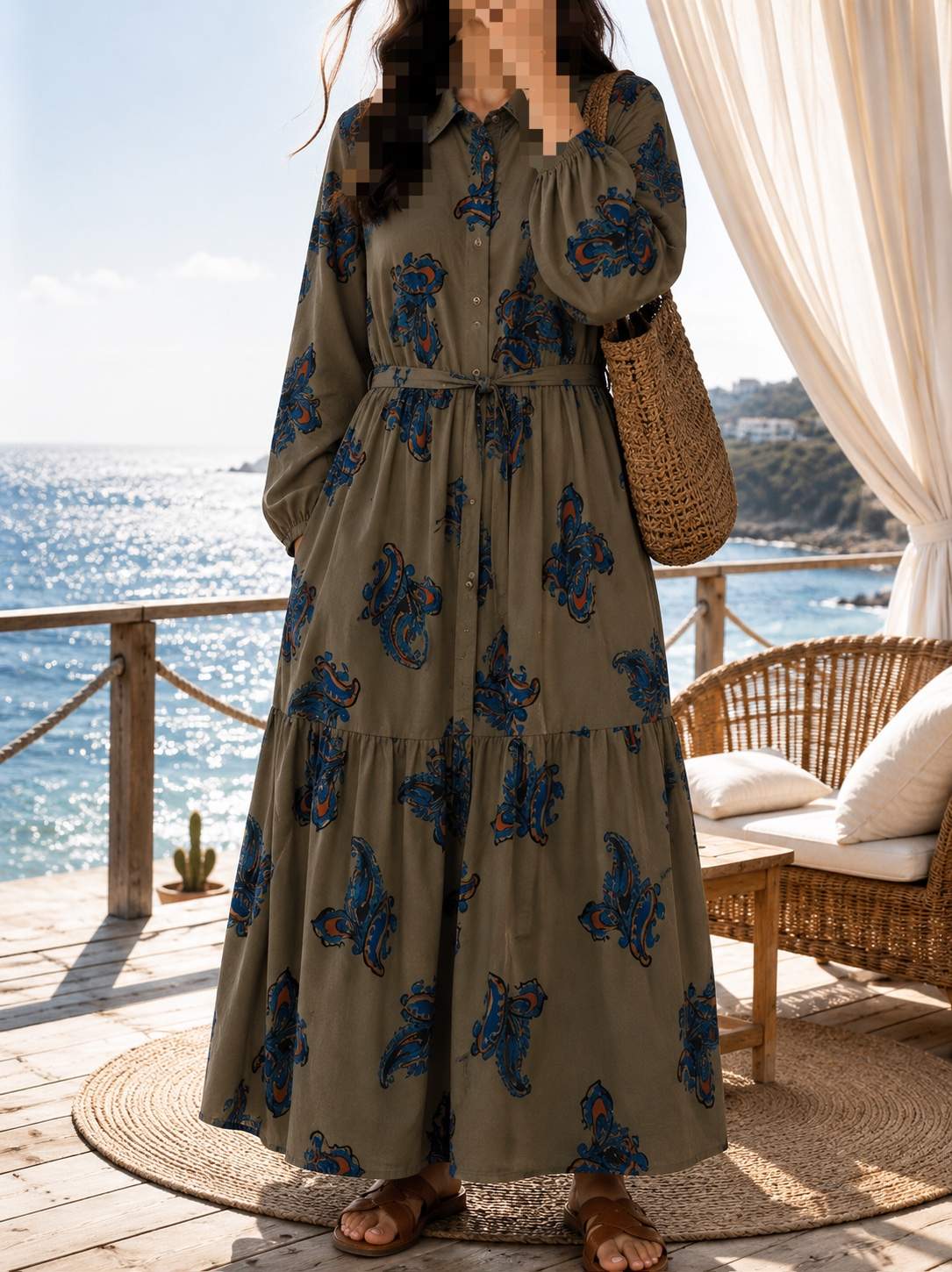 پیراهن ساحلی نقش کد 80131 - Image 4